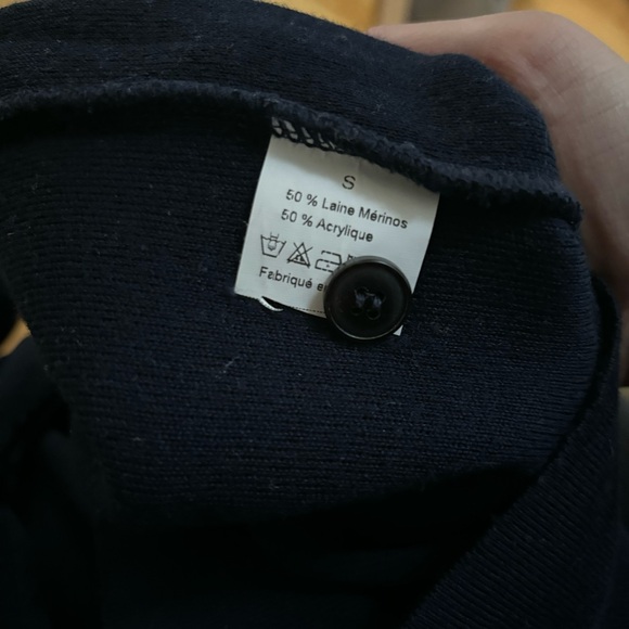 Bleu de Paname navy wool sweater - Picture 3 of 4